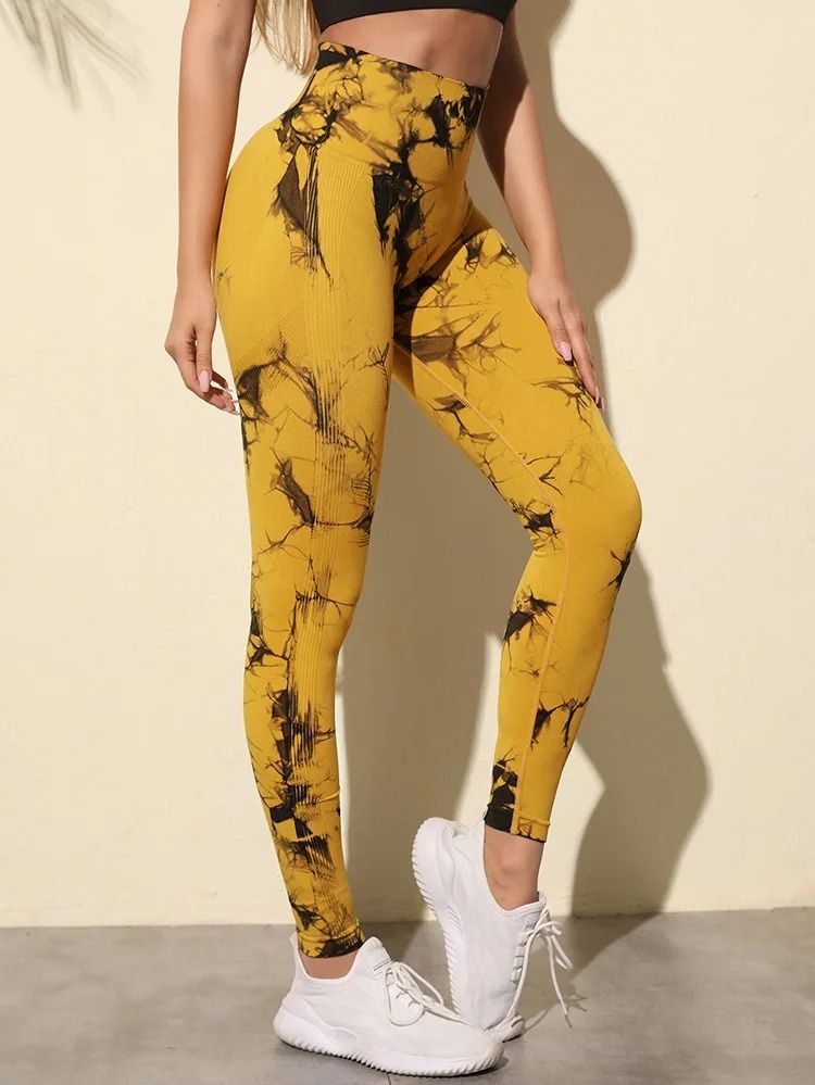 Women's Seamless Tie-Dye Yoga Leggings