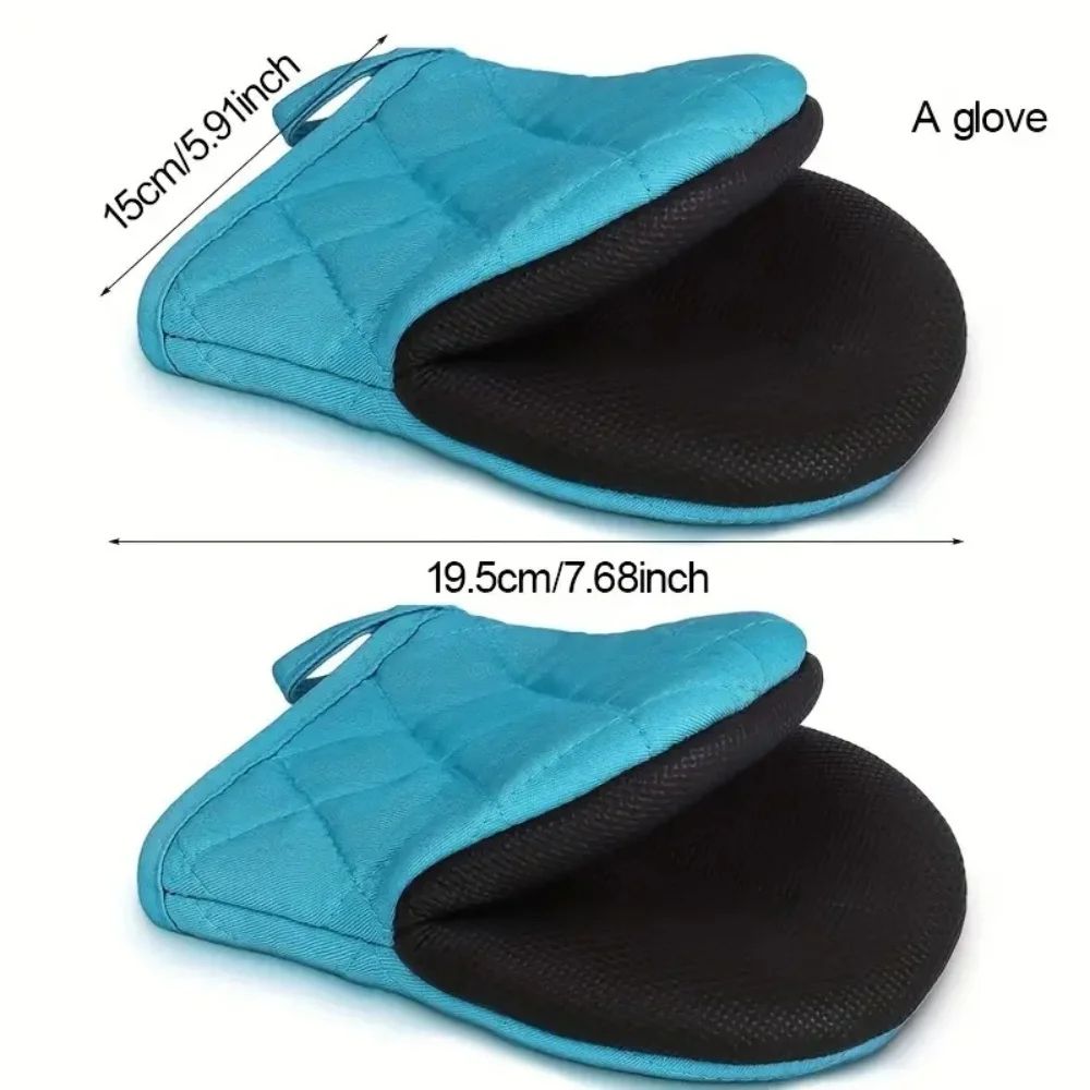 500°F Heat Resistant Oven Mitts with Non-Slip Grip - Safe Grilling Mitts for Baking, BBQ & Cooking
