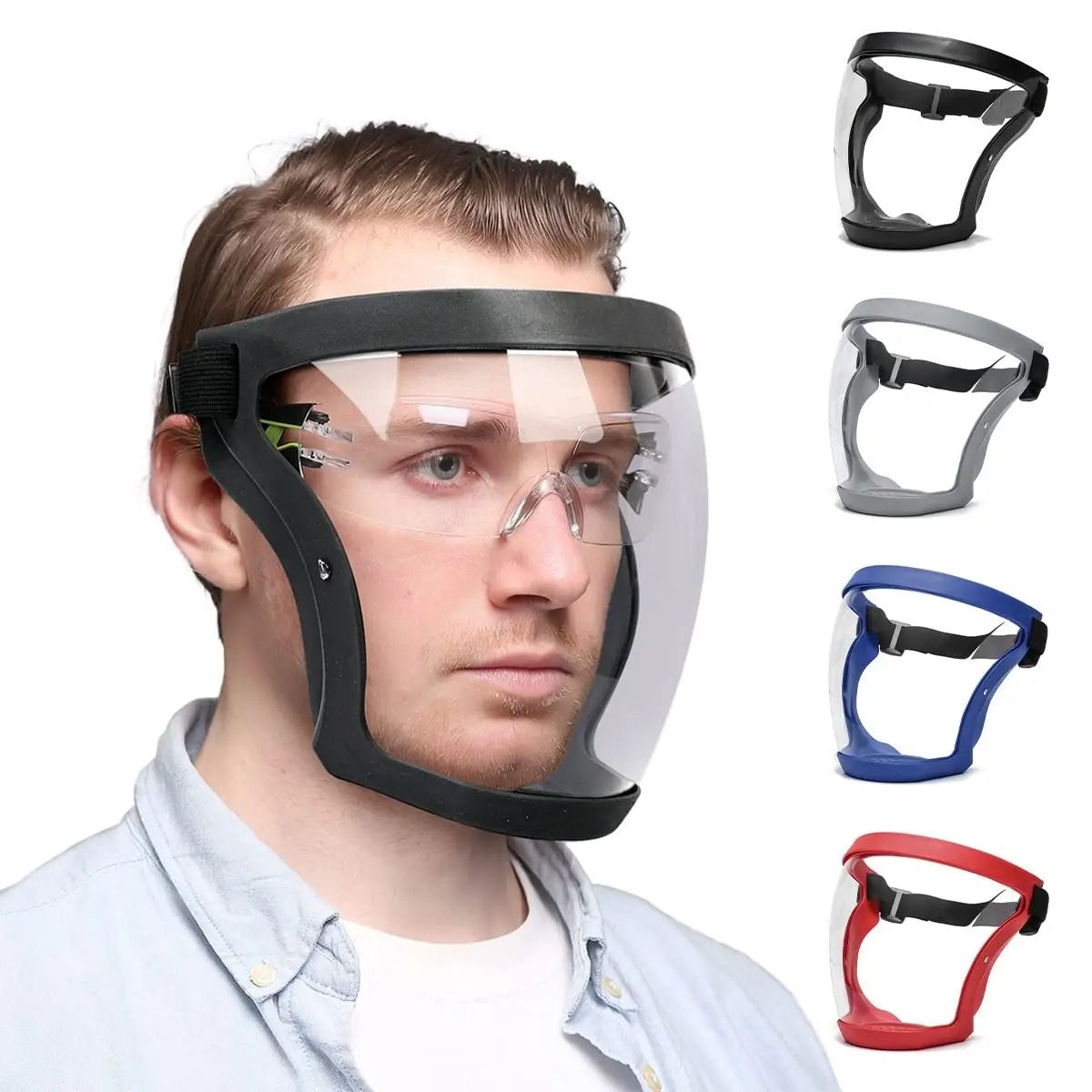 FULIER Transparent Anti-Fog Full Face Shield