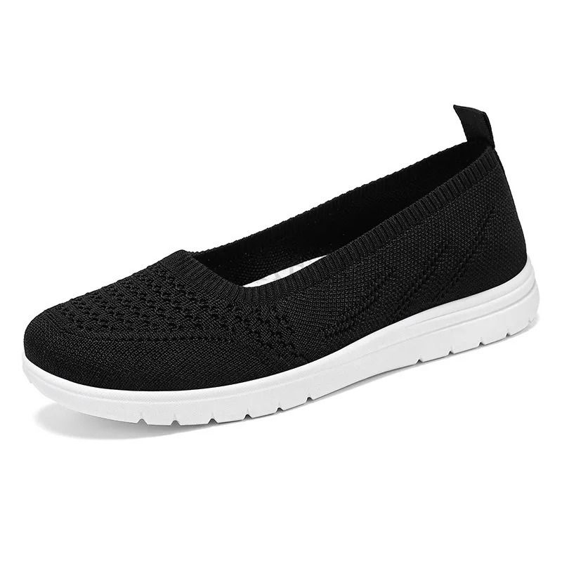 Women slip on breathable mesh flat loafers lightweight casual walking shoes