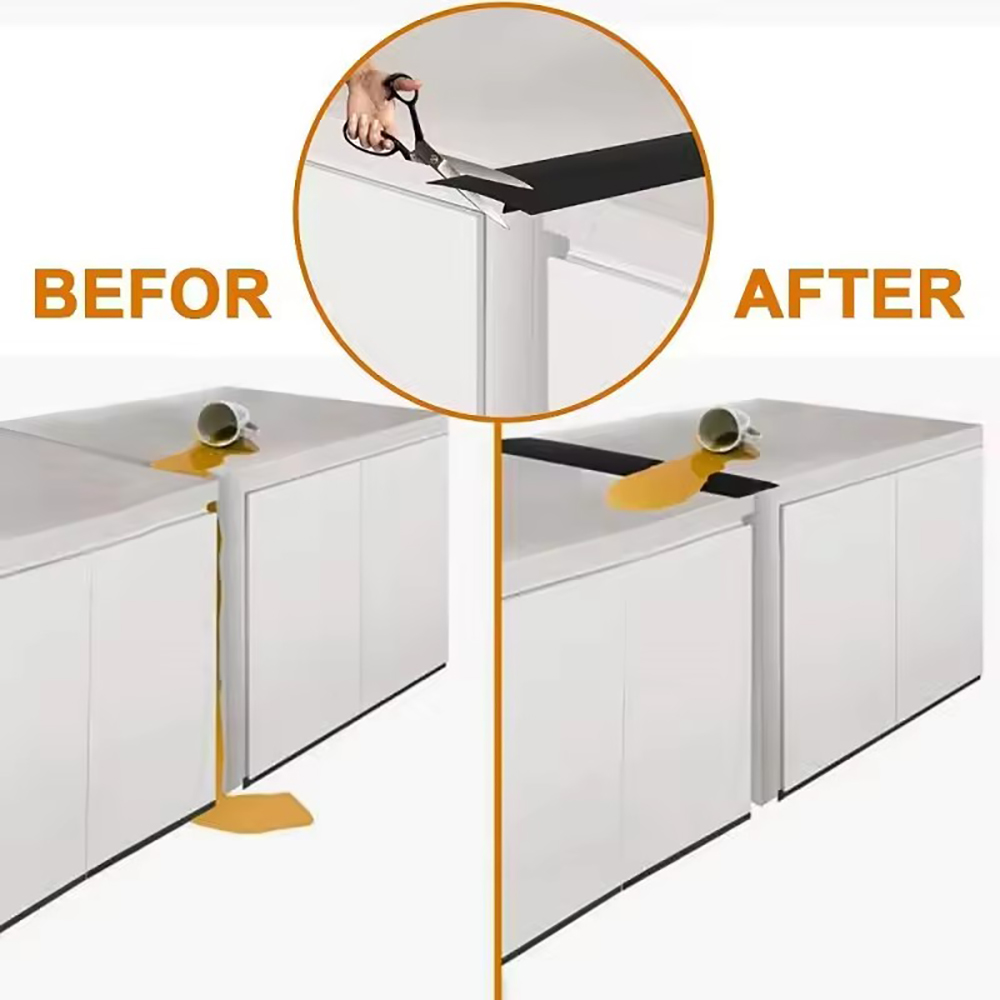 Sealing Strip Kitchen Silicone Gap Strip, Anti-Oil Anti-Stain Silicone Insert for Gas Stove