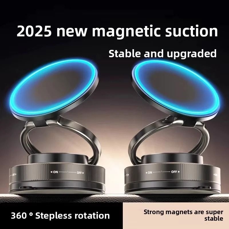 Vacuum Magnetic Phone Holder with Strong Suction Cup Adjustable Stand