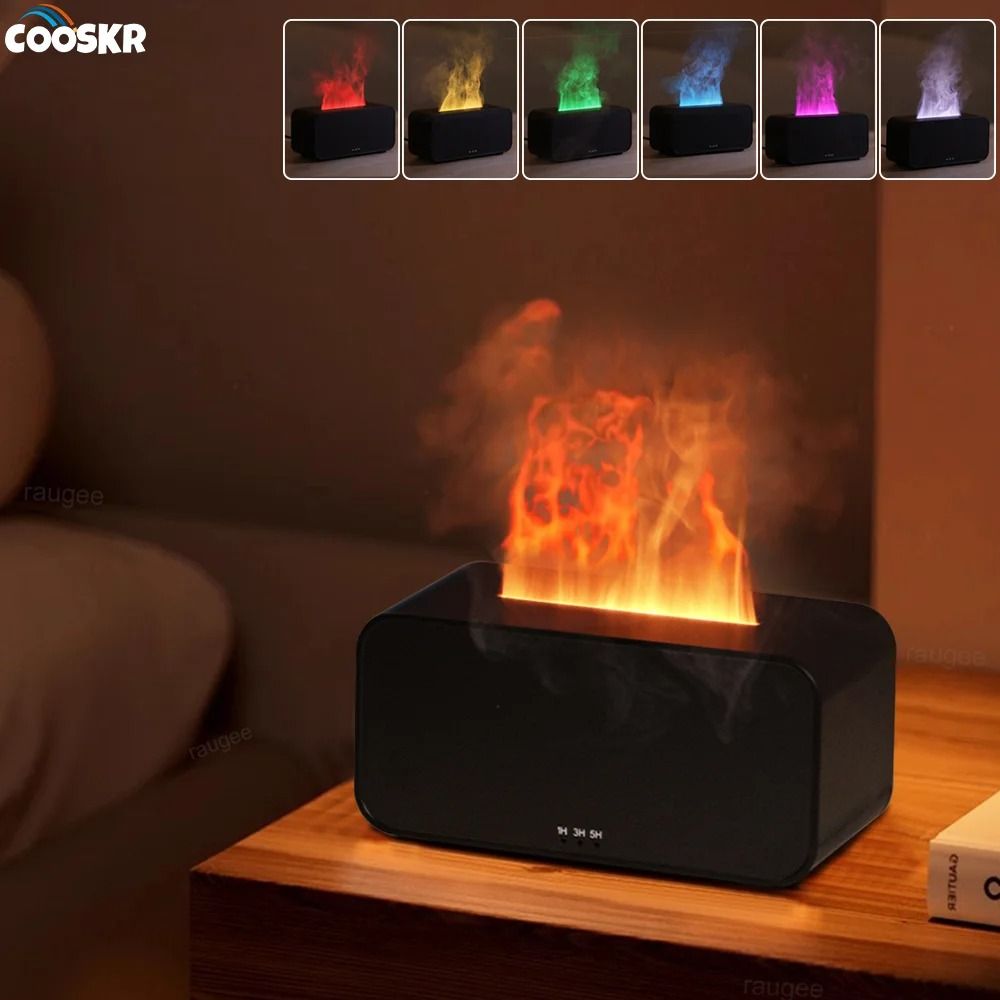 Air Aroma Humidifier Diffuser with Mini Flame LED Light