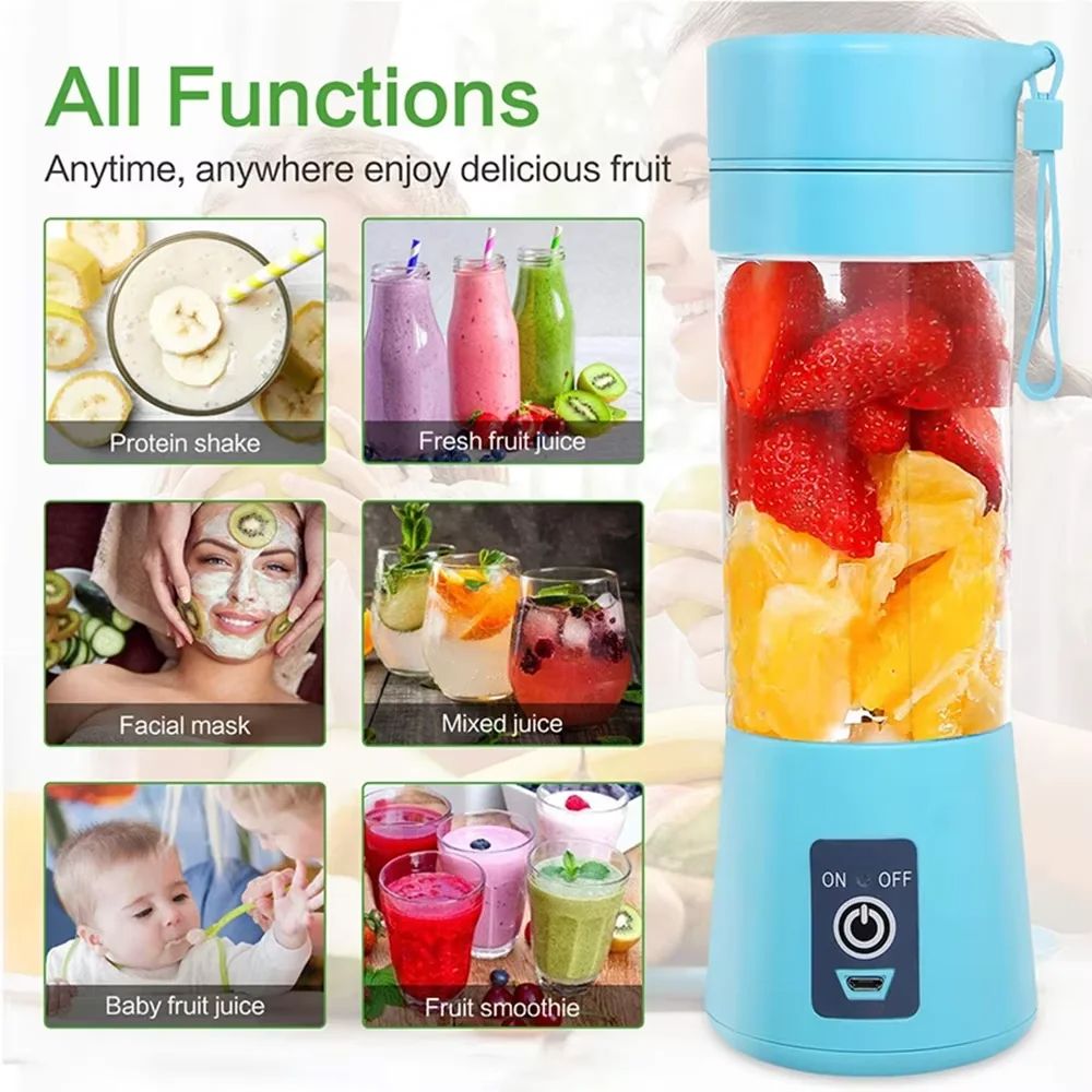 Portable Bottle Blender – Perfect Blender for Shakes and Smoothies, Mini Electric Juicer, Gift for Moms & Athletes