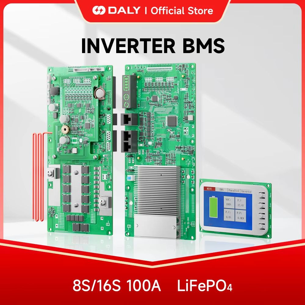 Daly Smart Inverter BMS – LiFePO4 Battery Management System with Active Balancer for 24V & 48V Energy Storage