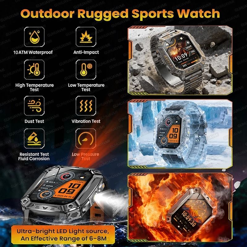 TANK Elite Military GPS Smartwatch | 1400mAh Battery & 2.01