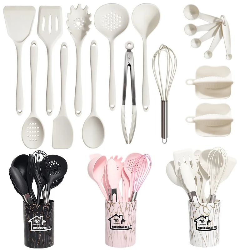 18-Piece Professional Silicone Kitchenware Set – Heat-Resistant Non-Stick Cookware