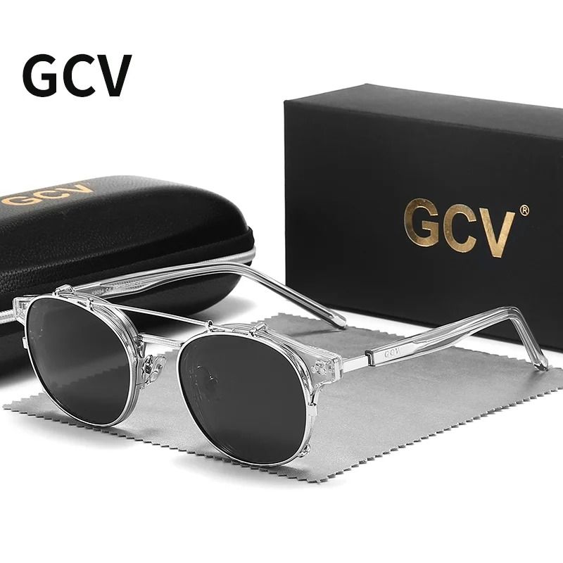 Double Layer Removable Lens Gothic Steampunk Sunglasses