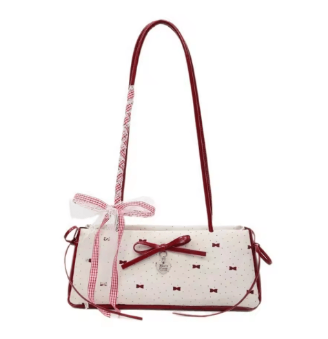 Kawaii Bowknot Underarm Bag Cute Ribbon Shoulder and Crossbody Bag for Women