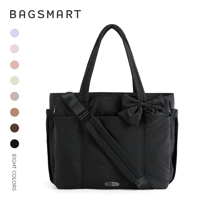 BAGSMART Large Capacity Womens Tote Bag for Work and College