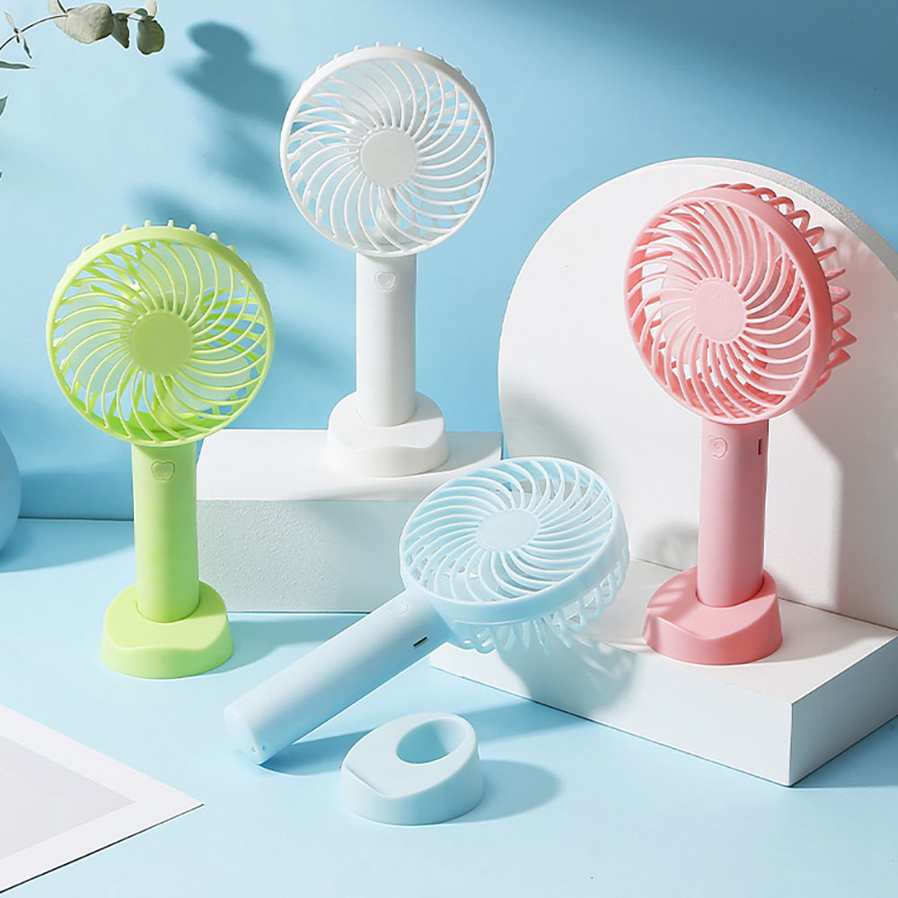 USB Rechargeable Mini Fan, Handheld Portable Desktop Air Cooler for Travel and Outdoor Use