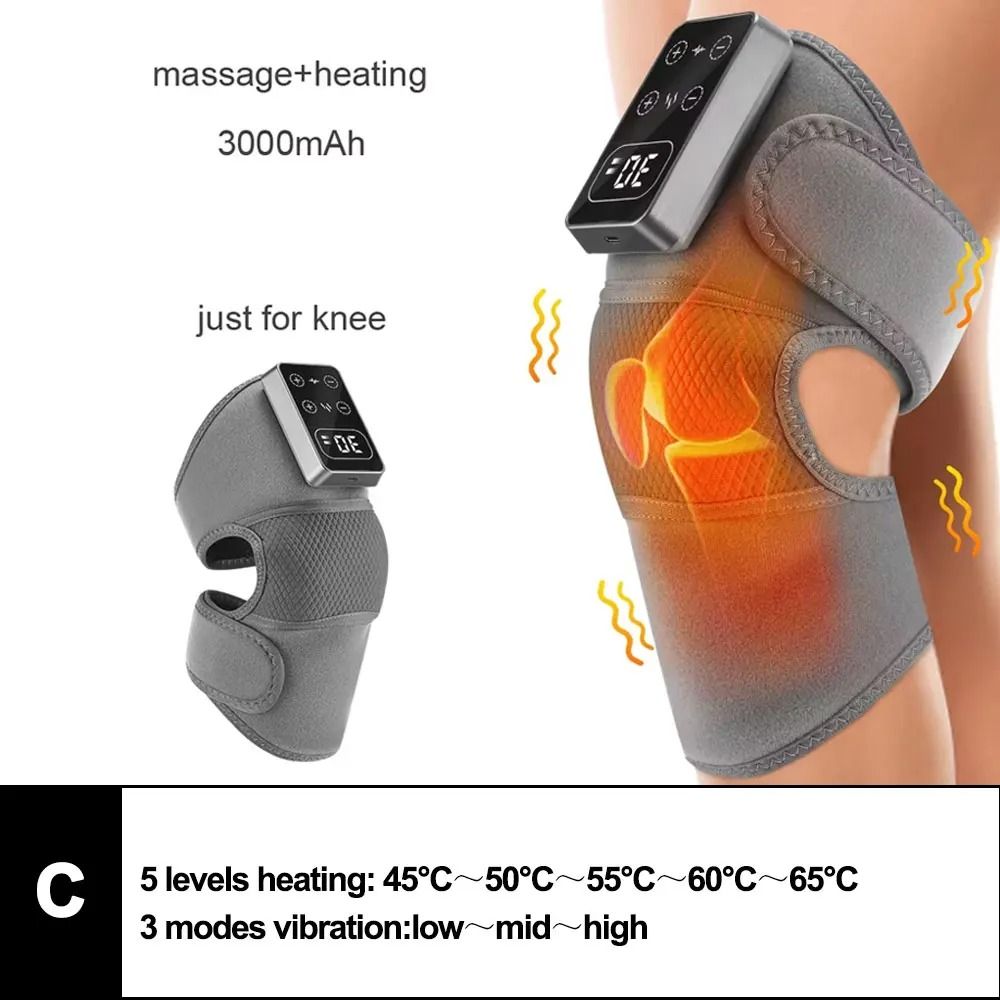 Electric Heated Knee Massager Pad With Vibration And Hot Compress Therapy