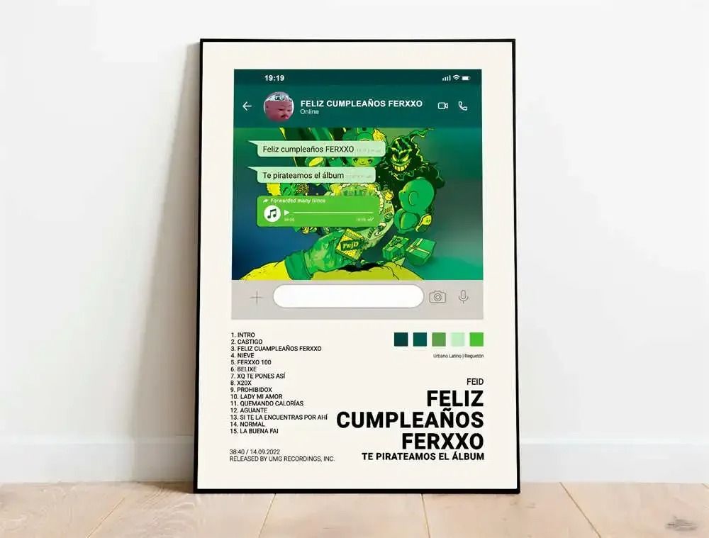 Latin Rap Music Poster Canvas Album Cover Aesthetic Wall Art Print