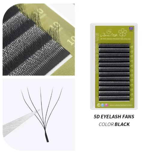GLAMLASH 4D–5D W-Shaped Premade Volume Lash Extensions – Soft Faux Mink