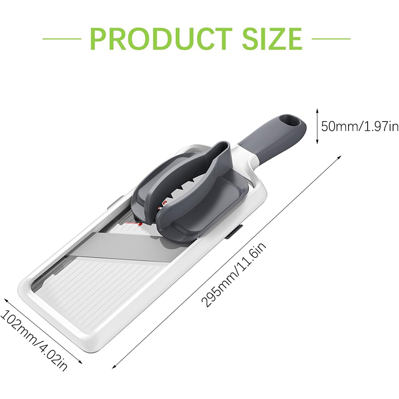 Multi Handheld Mandoline Slicer with Adjustable Stainless Steel Blade Kitchen Veggie Chopper & Cheese Grater