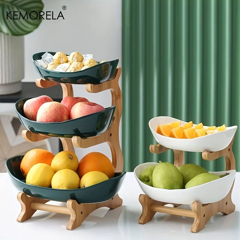 2/3-Layer Modern Plastic Fruit and Snack Serving Stand for Home