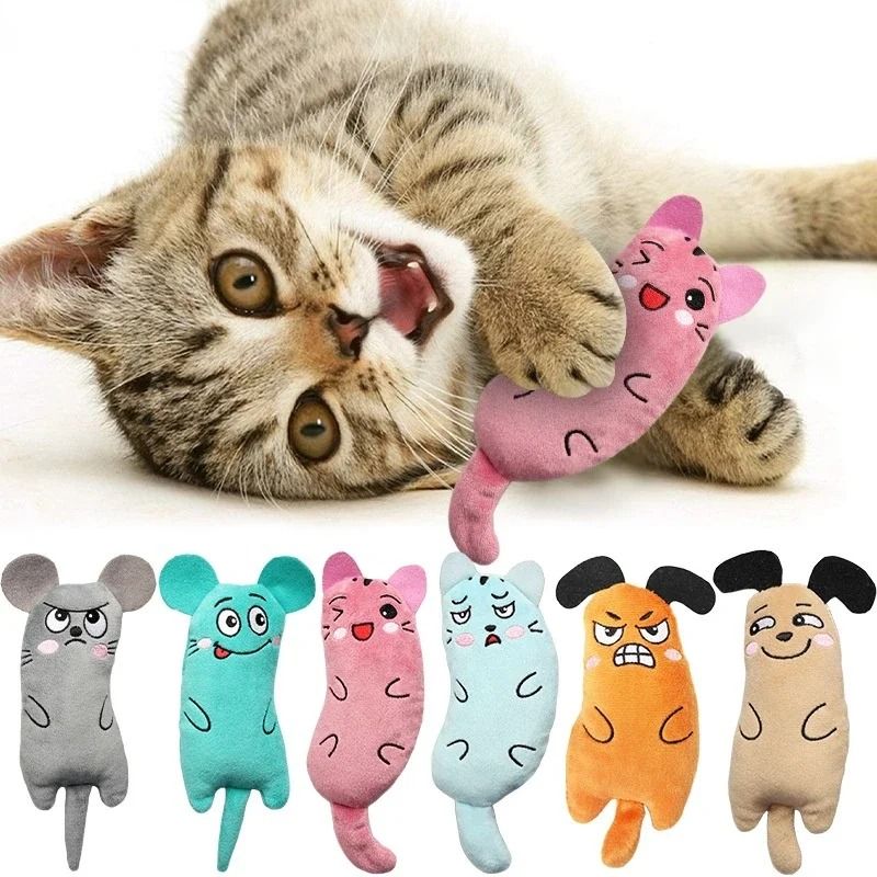 Catnip Chewing Plush Toy for Cats Teeth Grinding and Interactive Play