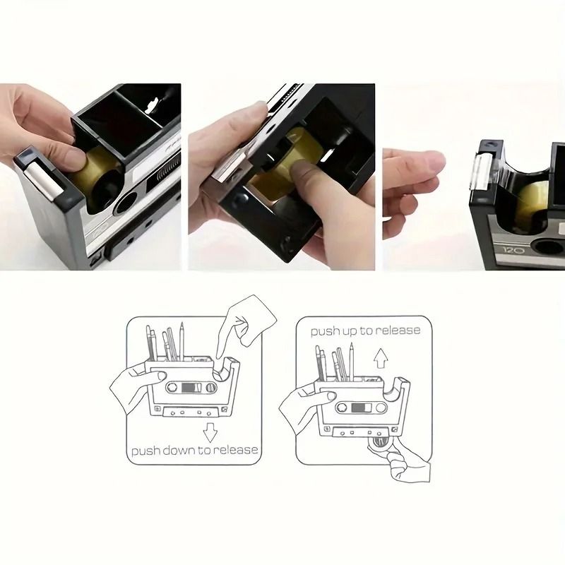 Retro Style Cassette Tape Pen Holder
