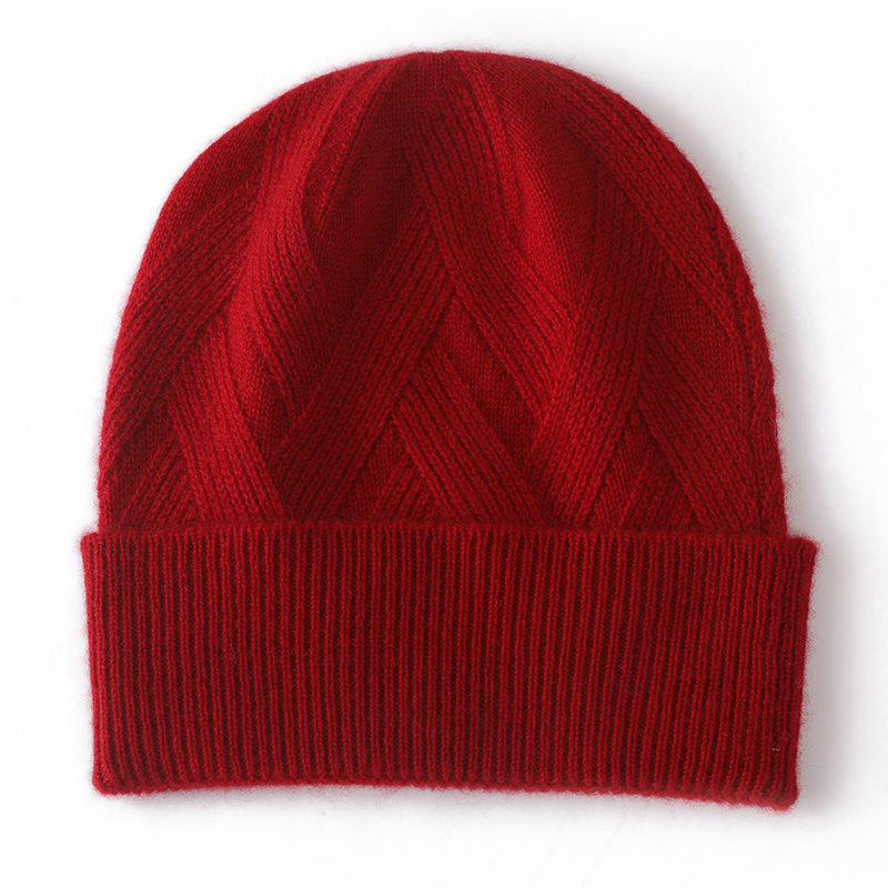 Pure Cashmere Women Hat Winter, Knitted Soft Warm Lady Headgear, Fashion Casual Thicken Cap, Premium Quality Cap