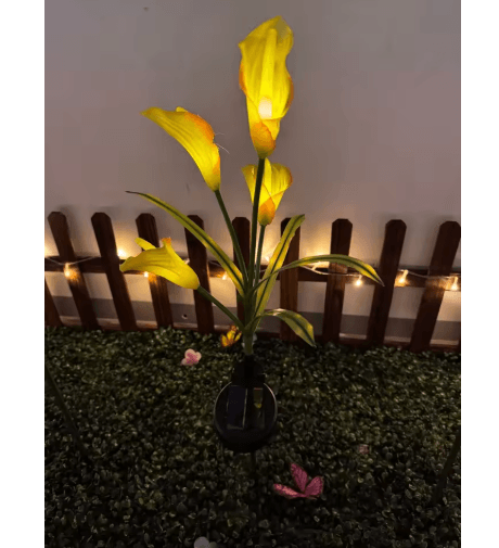Solar Calla Lily Flower Garden Lights – Waterproof LED Outdoor Stake Decor