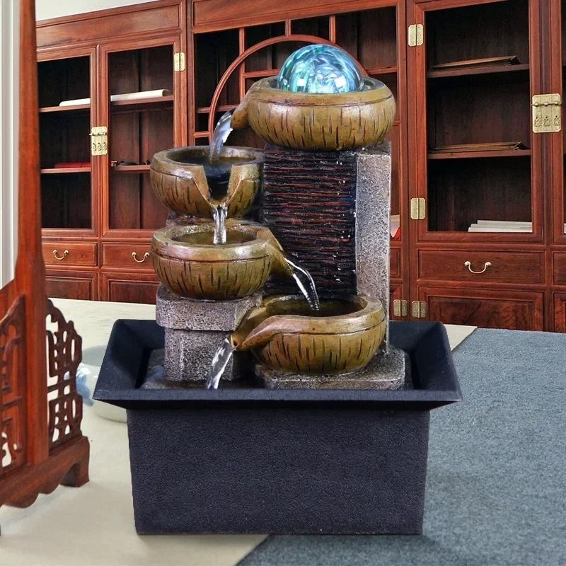 Portable Tabletop Water Fountain for Zen Relaxation and Home Decor