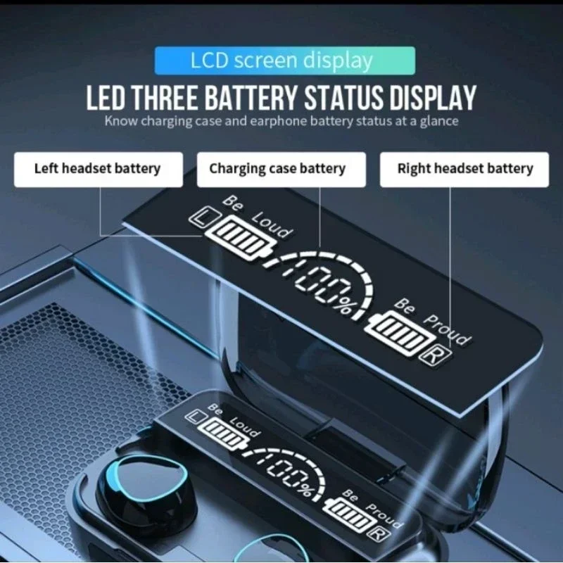 M10 TWS Wireless Earphones, Bluetooth Stereo Headsets, Charging Box, Waterproof Headphones With Built-In Microphone
