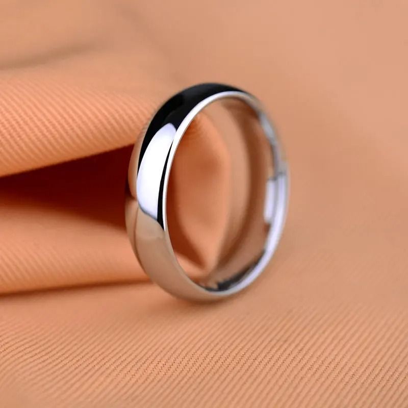 Customize Classic White Tungsten Scratch-Proof Permanent Wedding Ensemble
