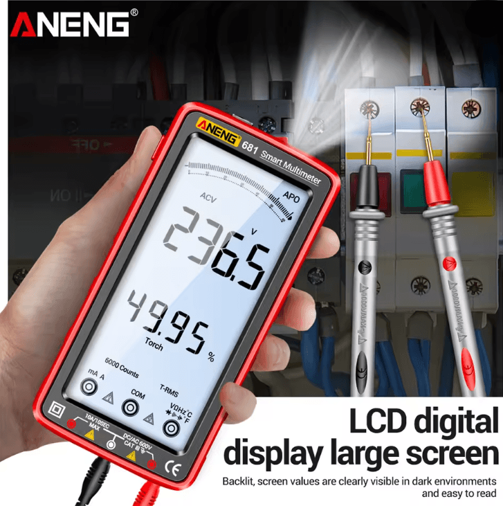 ANENG 681 Rechargeable Digital Multimeter with Non Contact Voltage Detection