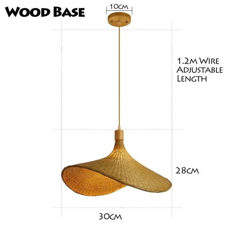 Rattan Wicker Bamboo Pendant Ceiling Lamp
