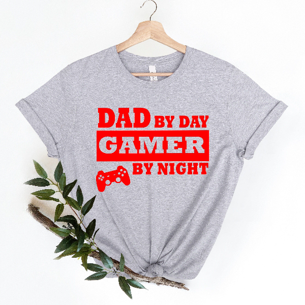 Dad By Day Gamer By Night T-Shirt, Gamer Dad Shirt, Funny Dad Shirt, Father's Day Gift, Gamer Husband Gift Idea,Funny Ga