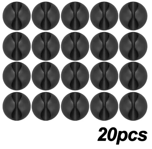 Silicone Self-Adhesive Cable Clips & Phone Cord Holder Organizer