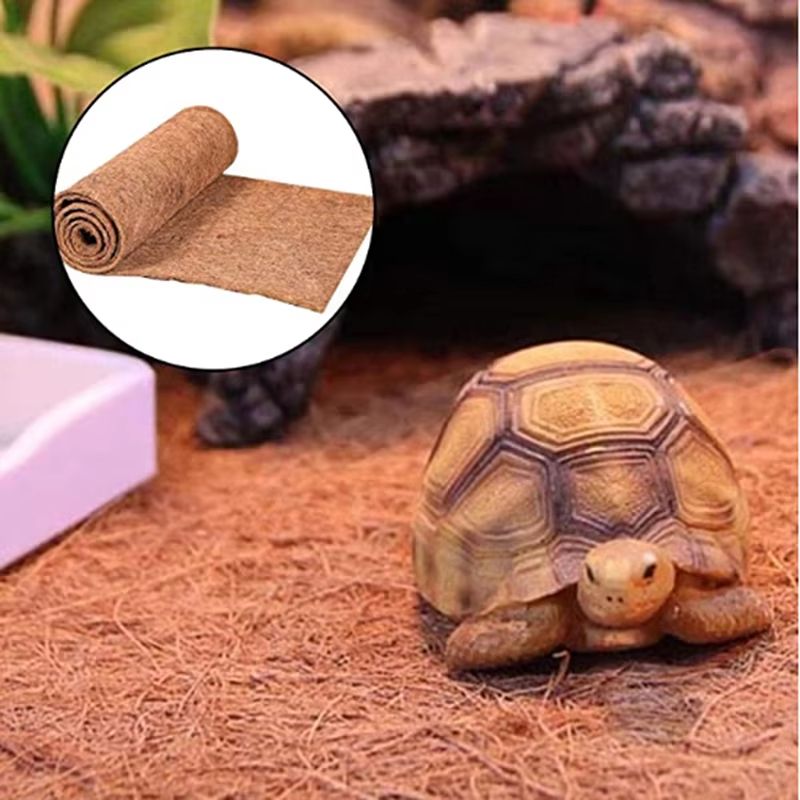 Natural Reptile Carpet Mat Coconut Coir Roll – Cuttable Coconut Coir Liner Sheet for Terrariums & Planters