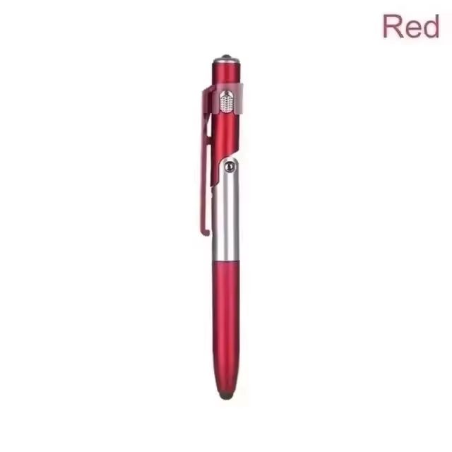 4-in-1 Multifunction Ballpoint Pen with LED Light and Foldable Phone Holder