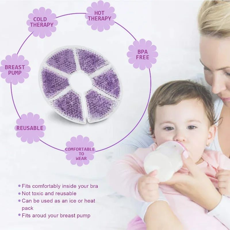 Hot & Cold Breast Therapy Pads for Breastfeeding – Reusable breast therapy pads for Nursing Comfort and Postpartum Recov