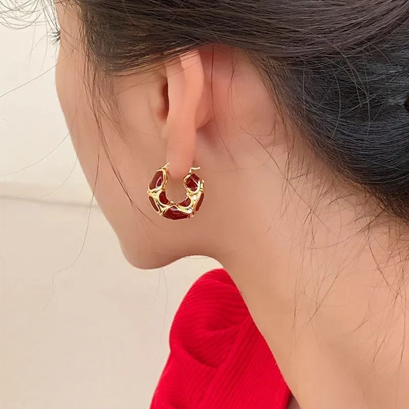 Elegant Crystal Hoop Earrings