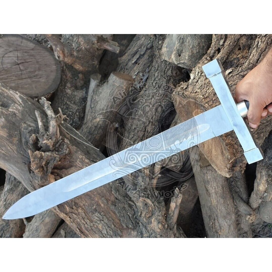 Viking Sword Mirror Polished Custom Handmade Sword Survival Outdoor Sword Double