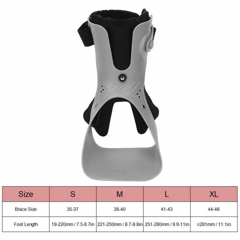 Adjustable Foot Drop Brace Ankle Support Orthosis – Soft Posture Correcting AFO for Hemiplegia and Walking Assistance