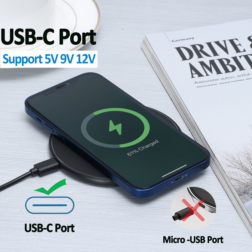 Upgrade Fast Wireless Charging Station 30W Wireless Charger Pad for iPhone, Samsung, Xiaomi, Huawei Phones