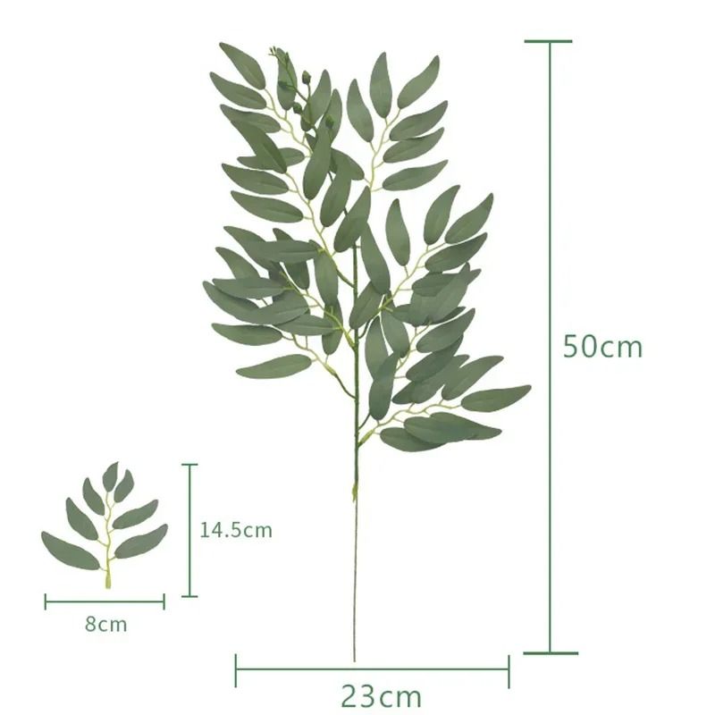 10PCS Artificial Ruscus Greenery Stems Faux Leaves Wedding Decor