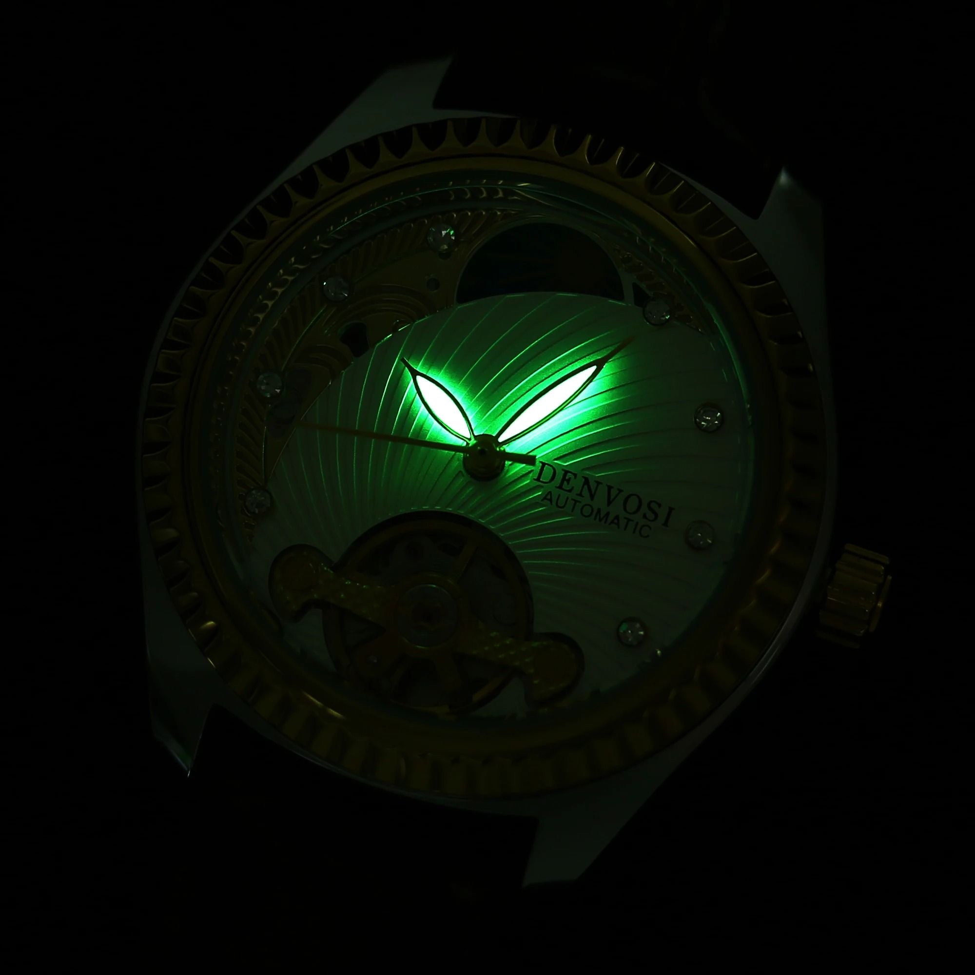 Luxury Double Hollow Flywheel Automatic Mechanical Watch