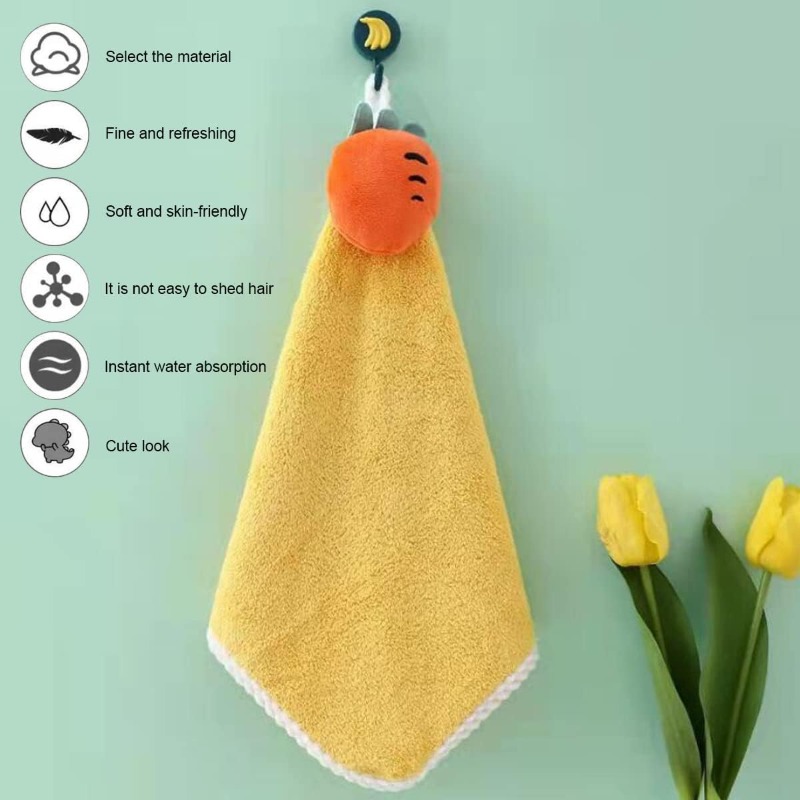 Super Absorbent Hand Towels for Infant, Cute Microfiber Fingertip Towels for Kids Baby, Suitable for Bathroom