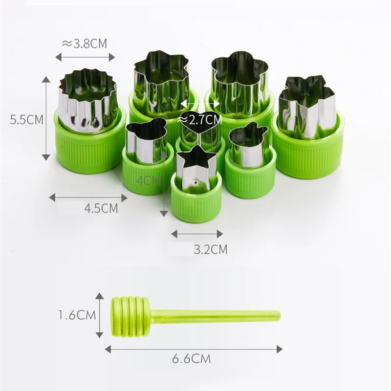 Small Wonton Biscuit Mold, Stainless Steel Fruit Cutting, Heart/Flower Shape Vegetables Cutter Embossing Tool