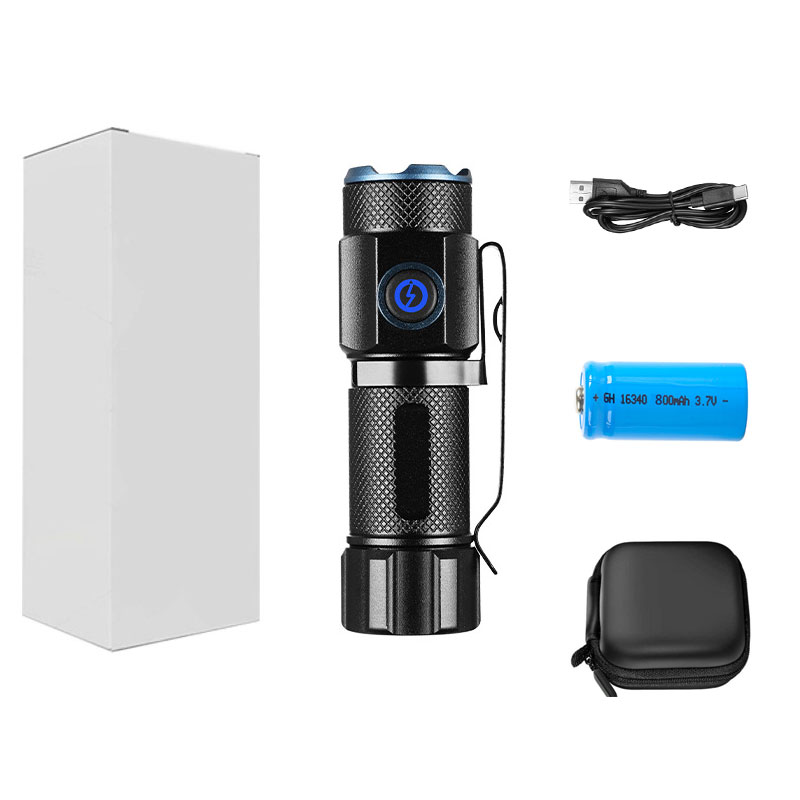 Ultra Bright Mini LED Flashlight with Tail Magnet  USB C Rechargeable Camping, Hunting, and Emergency Lamp