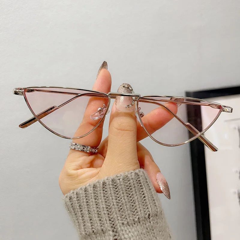 Women Small Cat Eye Metal UV400 Fashion Sunglasses
