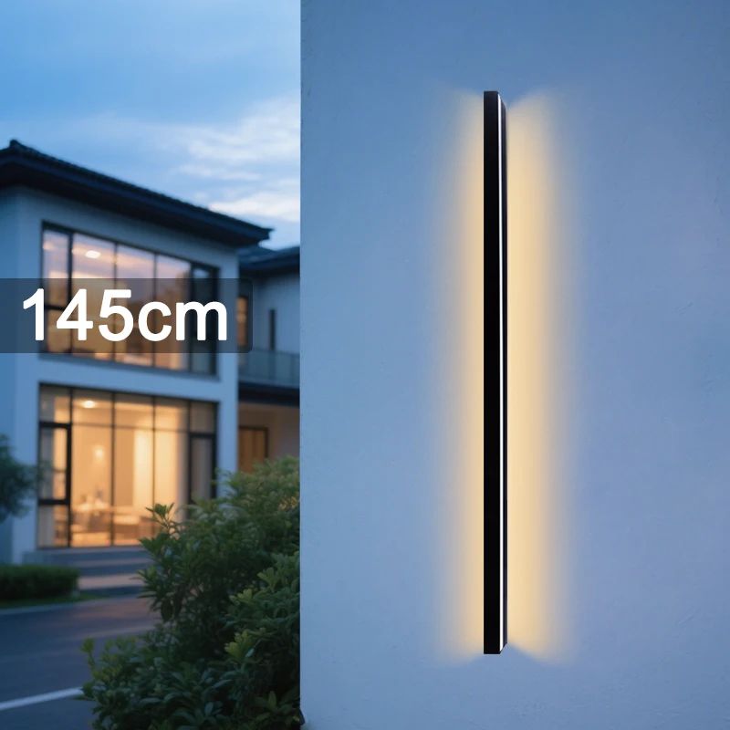 Modern IP65 Waterproof LED Wall Light – Outdoor Long Strip Garden Lamp
