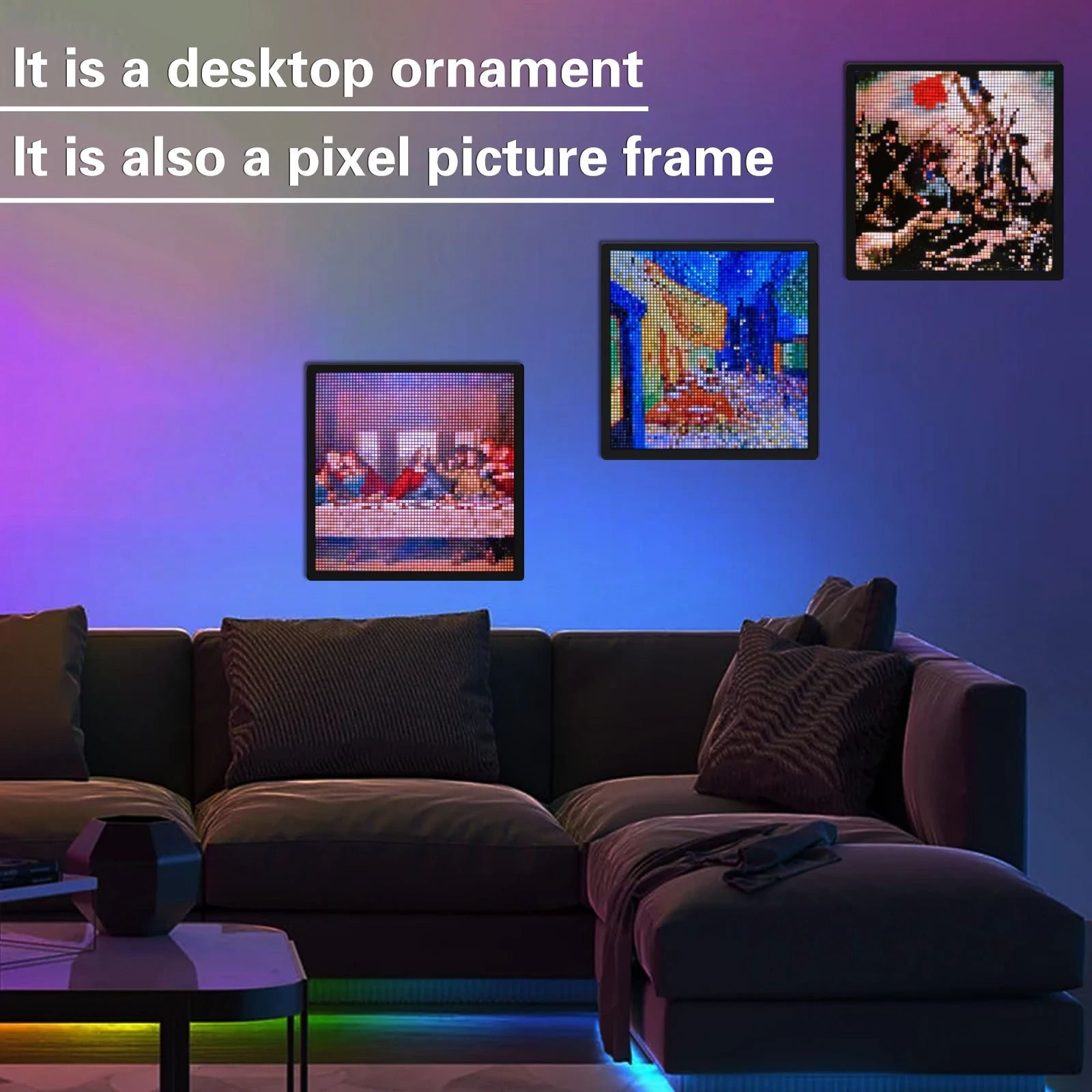 RGB Pixel Art Display Panel with Bluetooth App Control