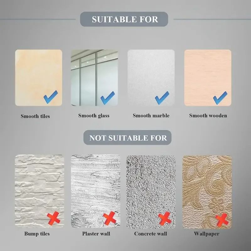 Universal Showerhead Holder Wall Mounted Punch Free Design