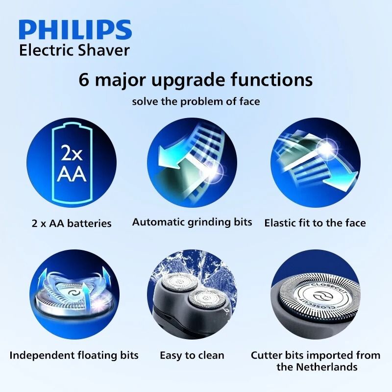 Philips PQ206 Electric Shaver with Floating Double Blades