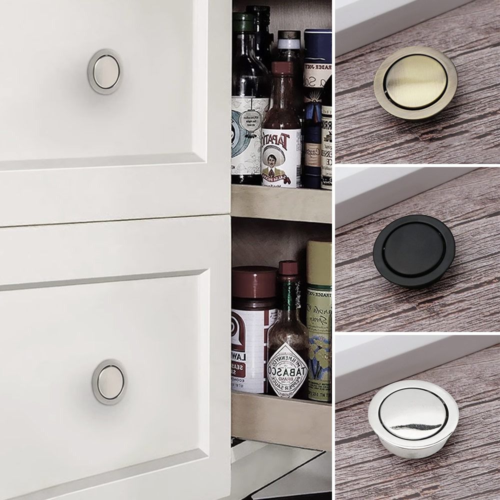 Modern Stainless Steel Recessed Cabinet Handles Hidden Flush Mount Drawer Pulls