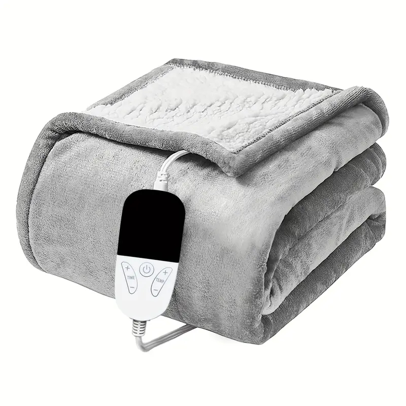 Electric Heated Blanket, Soft Heated Throw Blanket, Heat Settings, Auto Off Blanket